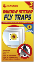 Pestshield 3pc Window Sticker Fly Traps